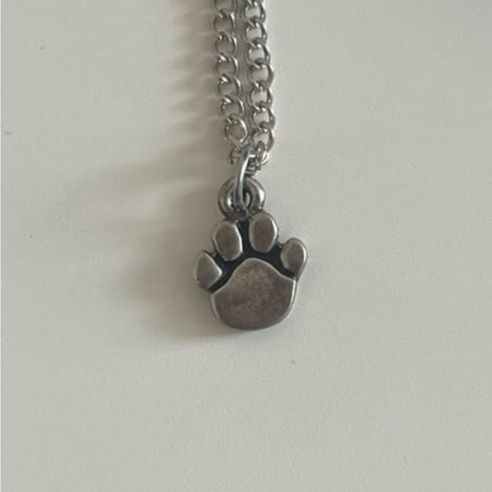 Silver Paw Print Necklace